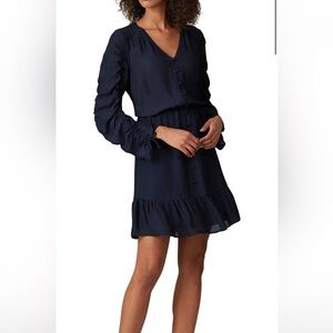 Parker - silk and viscose dress navy blue size xs